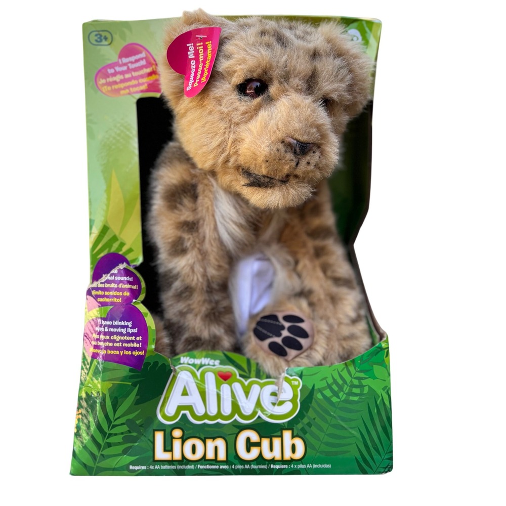 WowWee Alive Lion Cub Vintage Animatronic Plush Realistic Kid gift  NEW IN BOX